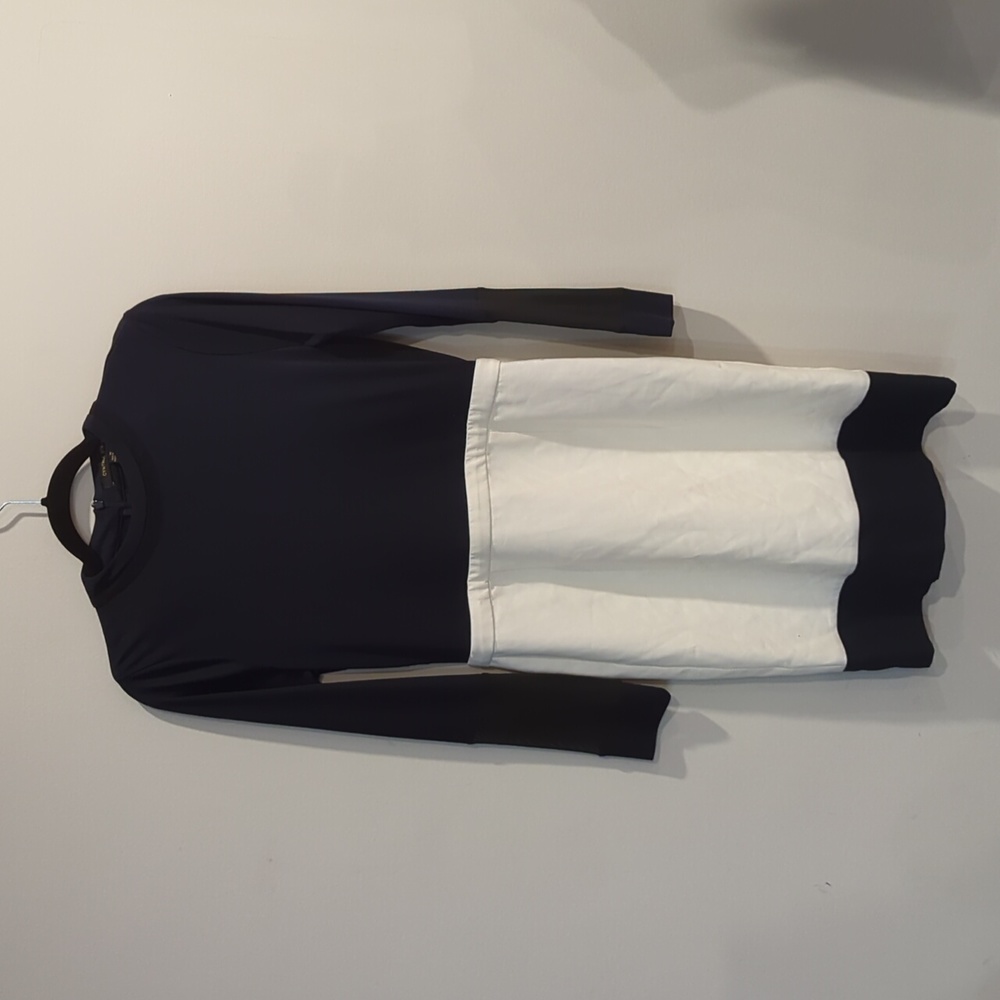 Cynthia Steffe Navy and white long sleeve dress